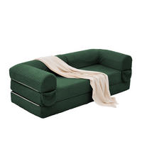 SCHLAFSOFA DE-35181 2-in-1 umwandelbar Grün - Grün, Textil (78/65/190cm) - ComfortXL