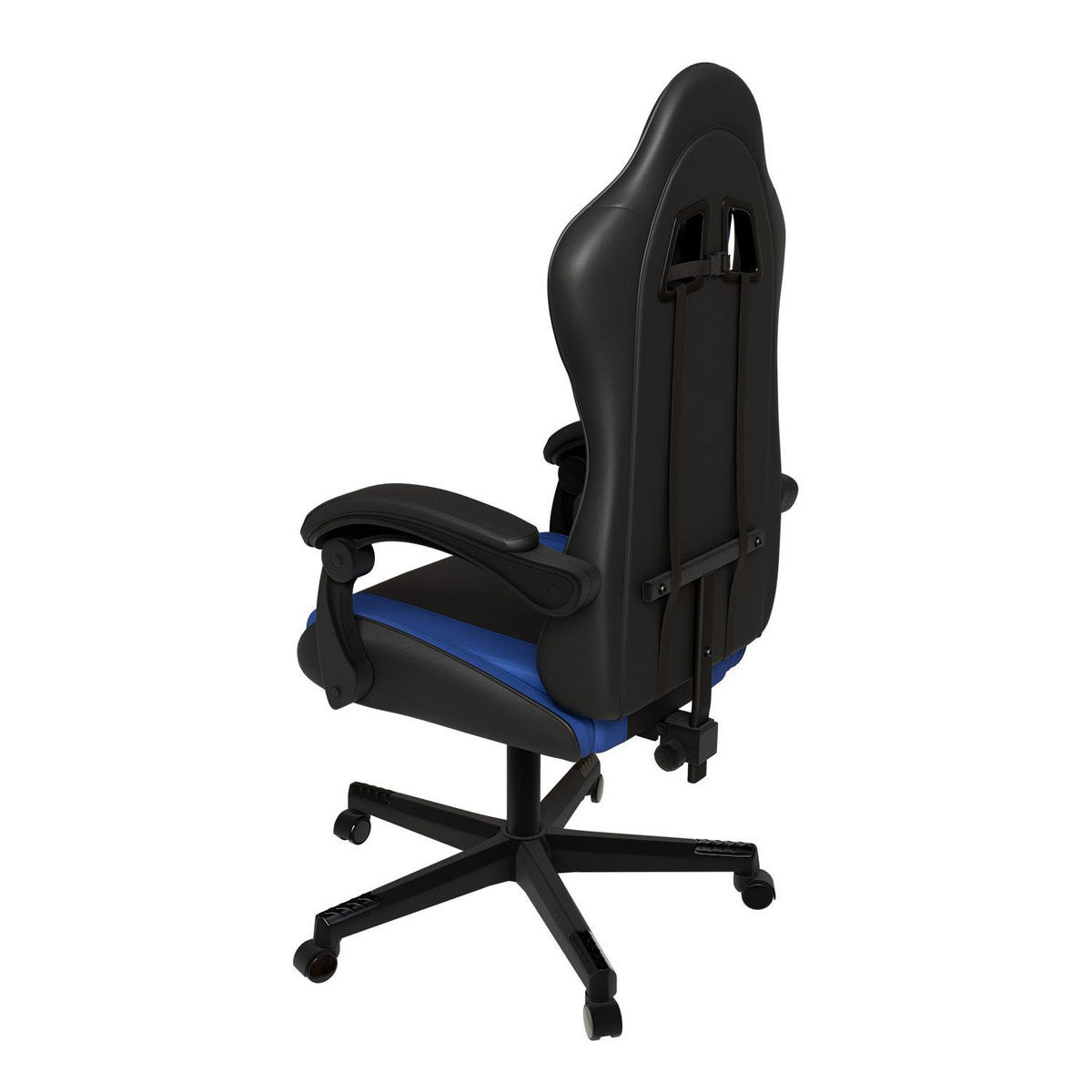 GAMINGSTUHL HyperSeat schwarz/blau - Blau, Kunststoff (63/131/121cm) - Juskys