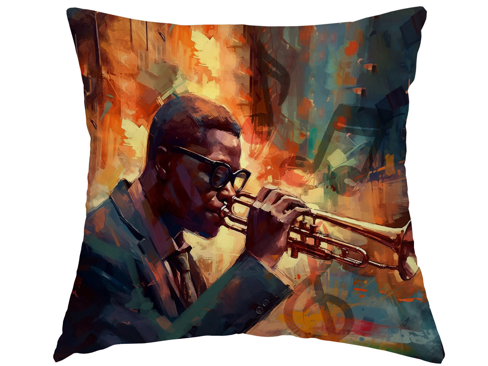 WENDE-KISSENHÜLLE POP-Acryl Jazz 45/45 cm - Multicolor/Schwarz, Textil (45/45cm) - beties Heimtextil