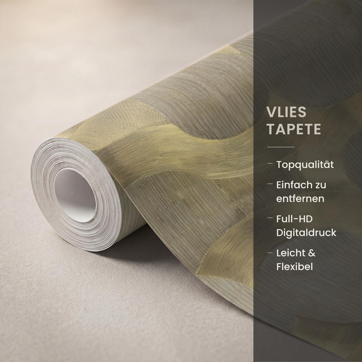 TAPETE - Modern - Geometrisch - Gold - 500x200 cm - Goldfarben, Papier (500/200cm) - OnlyWow