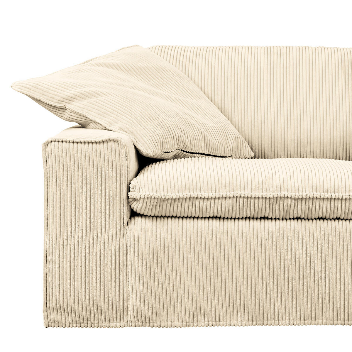 3-SITZER SOFA - Beige, Holzwerkstoff (258/90/116cm) - home24