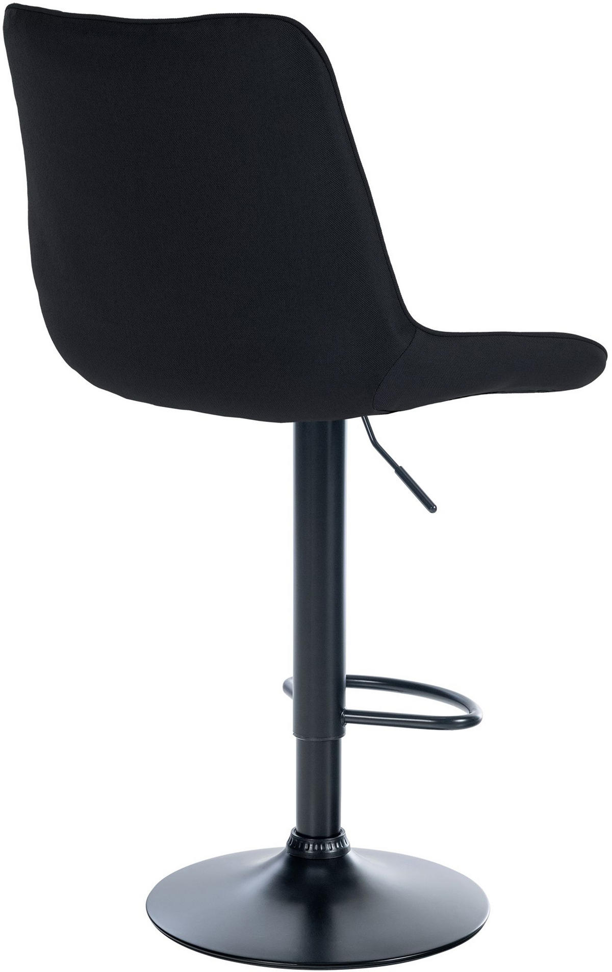 BARHOCKER Tolor Stoff schwarz schwarz - Schwarz, Textil/Metall (49.5/112/50cm) - TPFLiving
