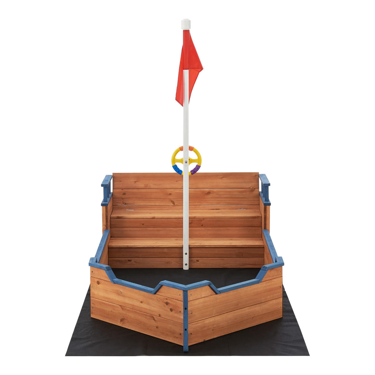 SANDKASTEN Mestia - Naturfarben, Holz (94/193/136cm) - [en.casa]