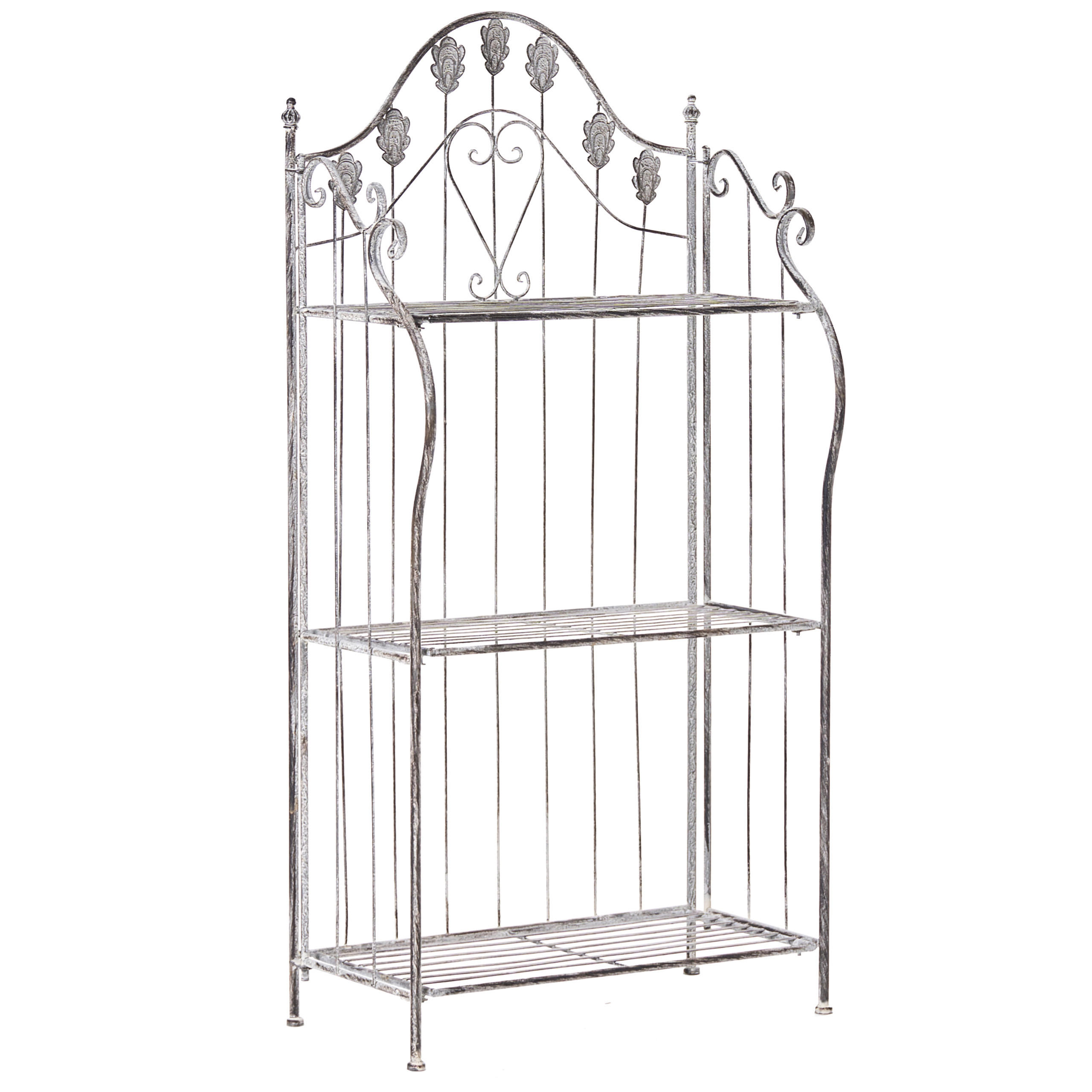 REGAL Metall 123 cm 59 cm Grau Visano - Dunkelgrau/Grau, Metall (59/123/30cm) - Beliani
