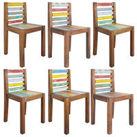 STUHL-SET 6Stk. 45*85*45 - Multicolor, Holz (45/85/45cm) - ZMH