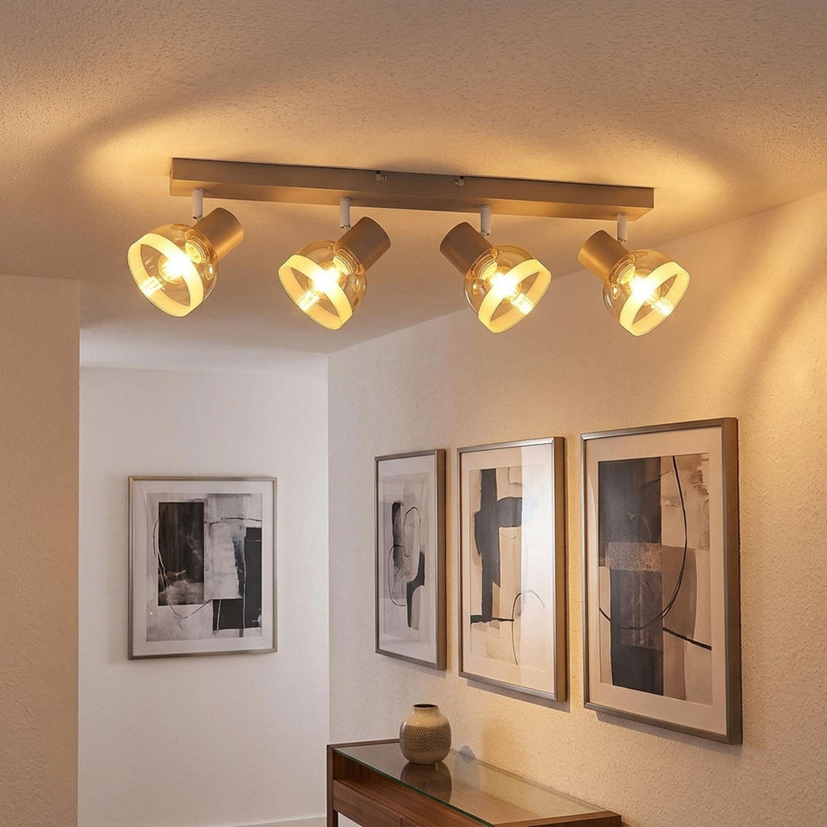DECKEN SPOTS KAIRO - Bernsteinfarben, Glas (56/10/14cm) - Globo Lighting