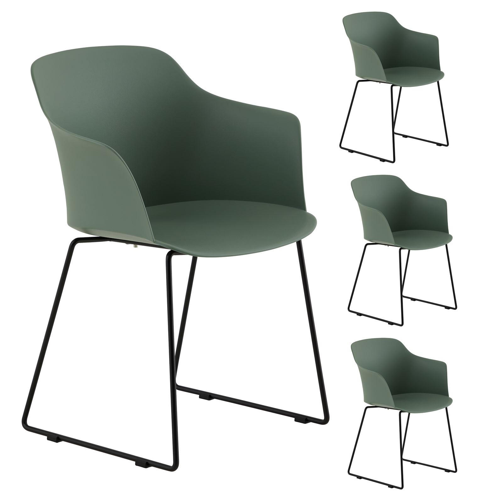 GARTENSTUHL FORO 4ER-SET - Grün, Textil (58/82/52cm) - IDIMEX