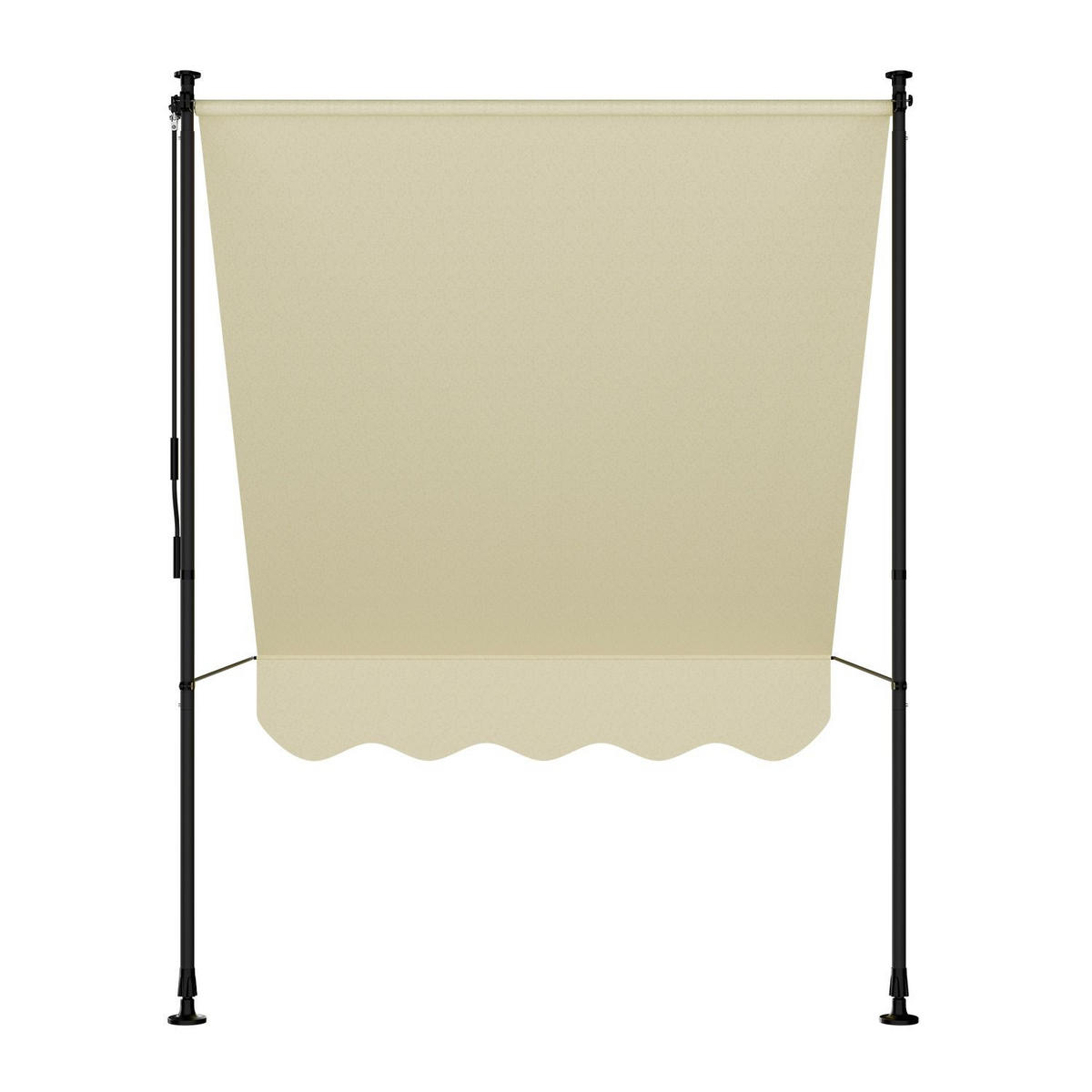 KLEMMMARKISE Kapstadt beige 150x120 cm - Beige, Textil (150/200/120cm) - Juskys