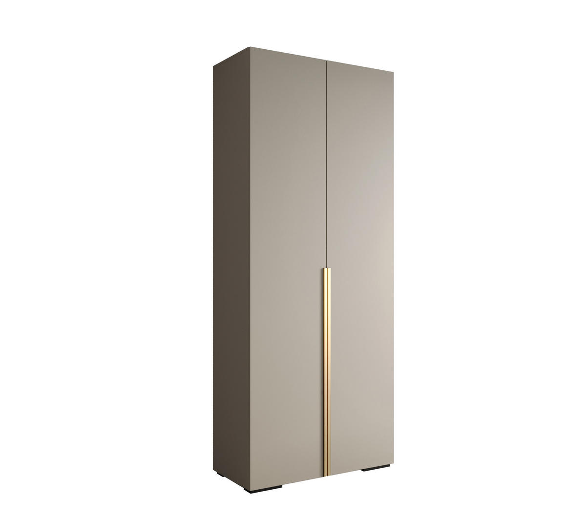 DREHTÜRENSCHRANK 236.7/100/47 2-türig - Kaschmir/Goldfarben, Holz/Metall (100/236.7/47cm) - MÖBEL KRYSPOL