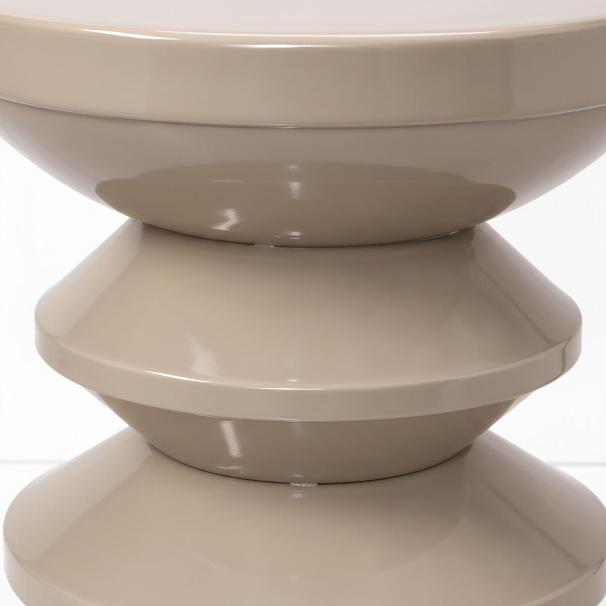 STRANSKA miza - bež, kovina (35/35/46cm) - Relaxdays