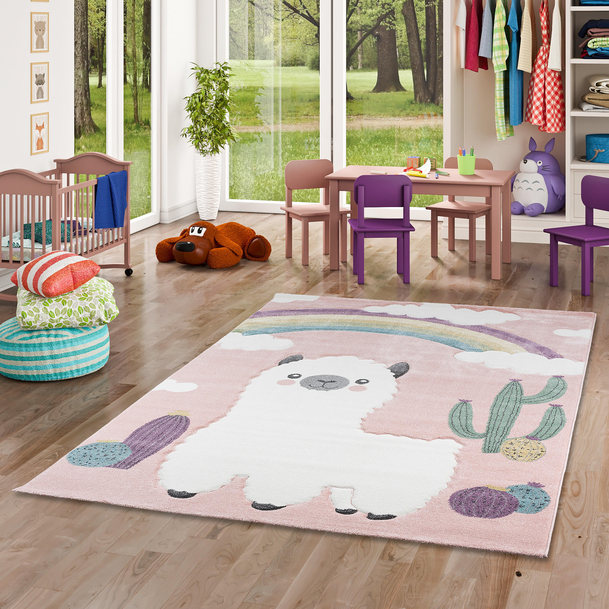 KINDER TEPPICH MAUI ALPAKA WÜSTENLANDSCHAFT - Multicolor, Textil (120/170cm) - Pergamon