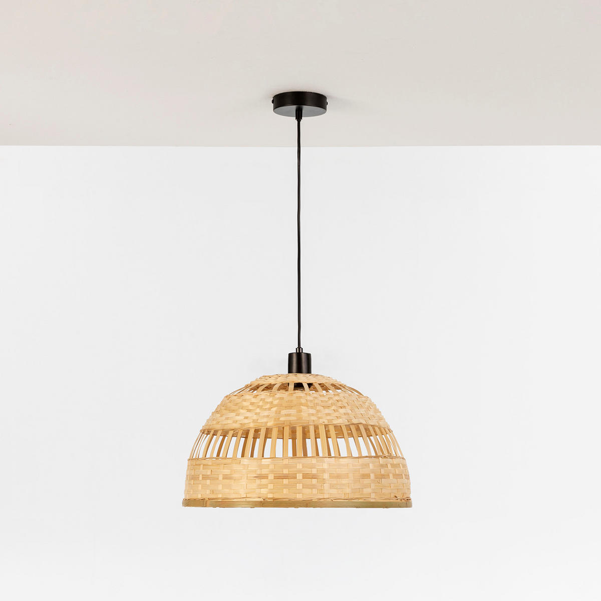 HÄNGELEUCHTE﻿ 40/40/120 Suyen - Beige, Naturmaterialien (40/40/120cm) - VS Venta-stock