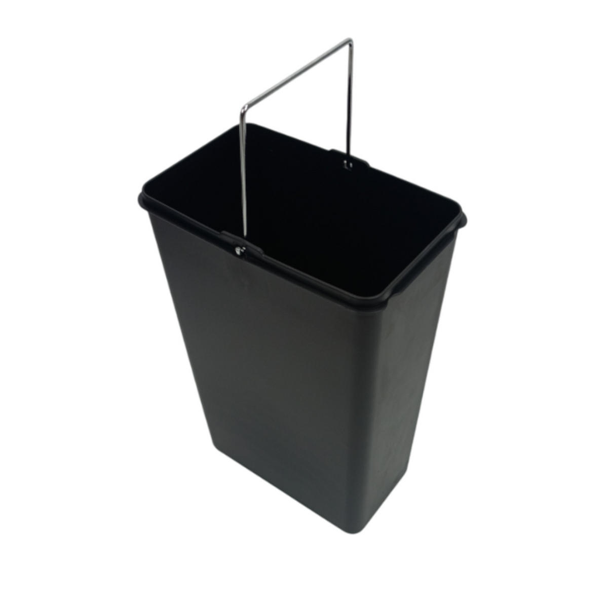 ABFALLSAMMLER 3-tlg. Edelstahl Schwarz 46,5/29,5/65 cm 24L - Silberfarben/Multicolor, Metall (46.5/40.5/29.5cm) - Begryf