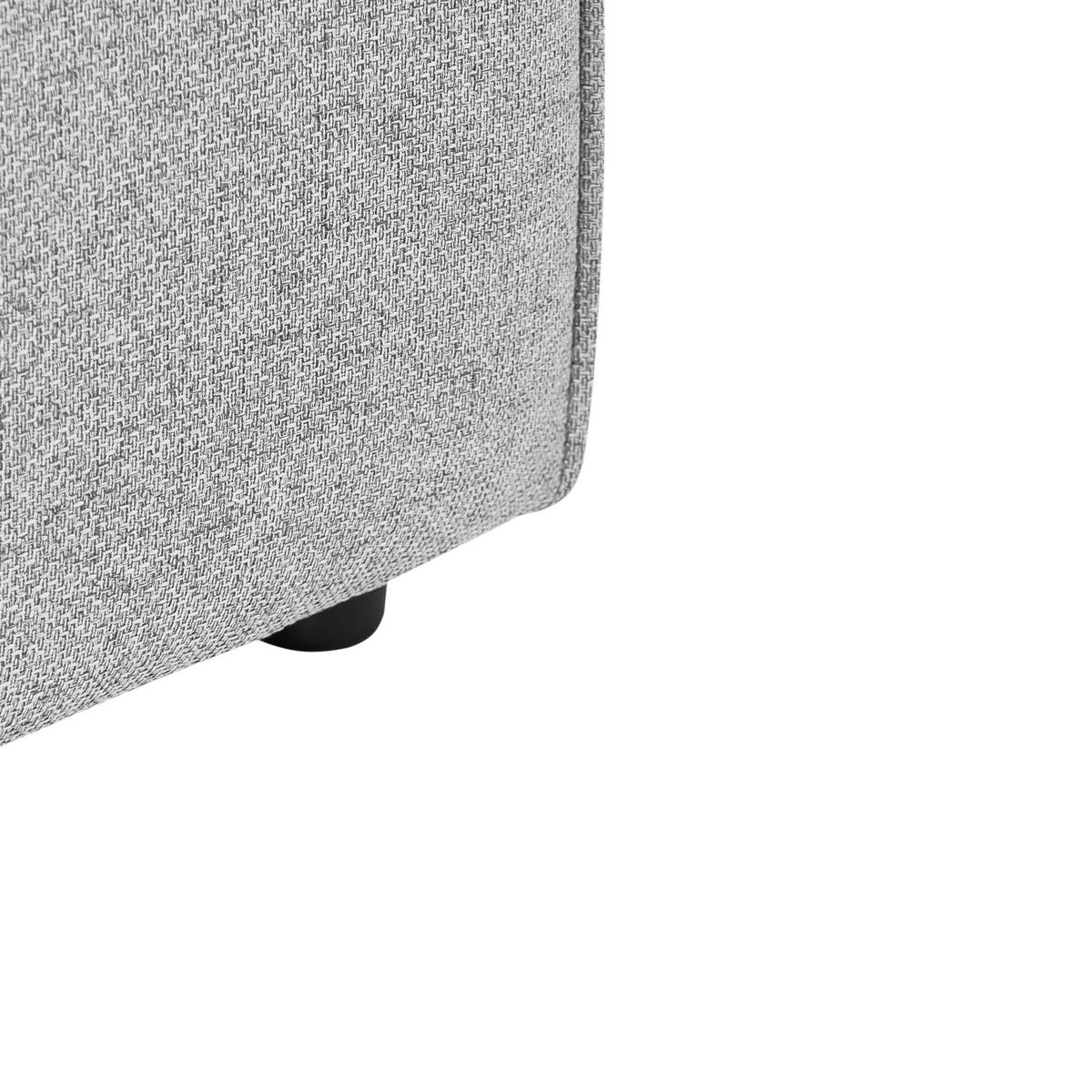 CHAISELONGUE-LINKSSEITIGE Grau Brande - Dunkelgrau, Textil (122/70/184cm) - Beliani