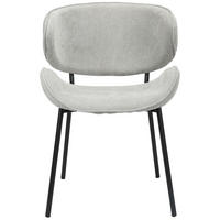 POLSTERSTUHL Pretically Hellgrau - Hellgrau/Schwarz, Textil/Metall (53/80/59cm) - Selsey