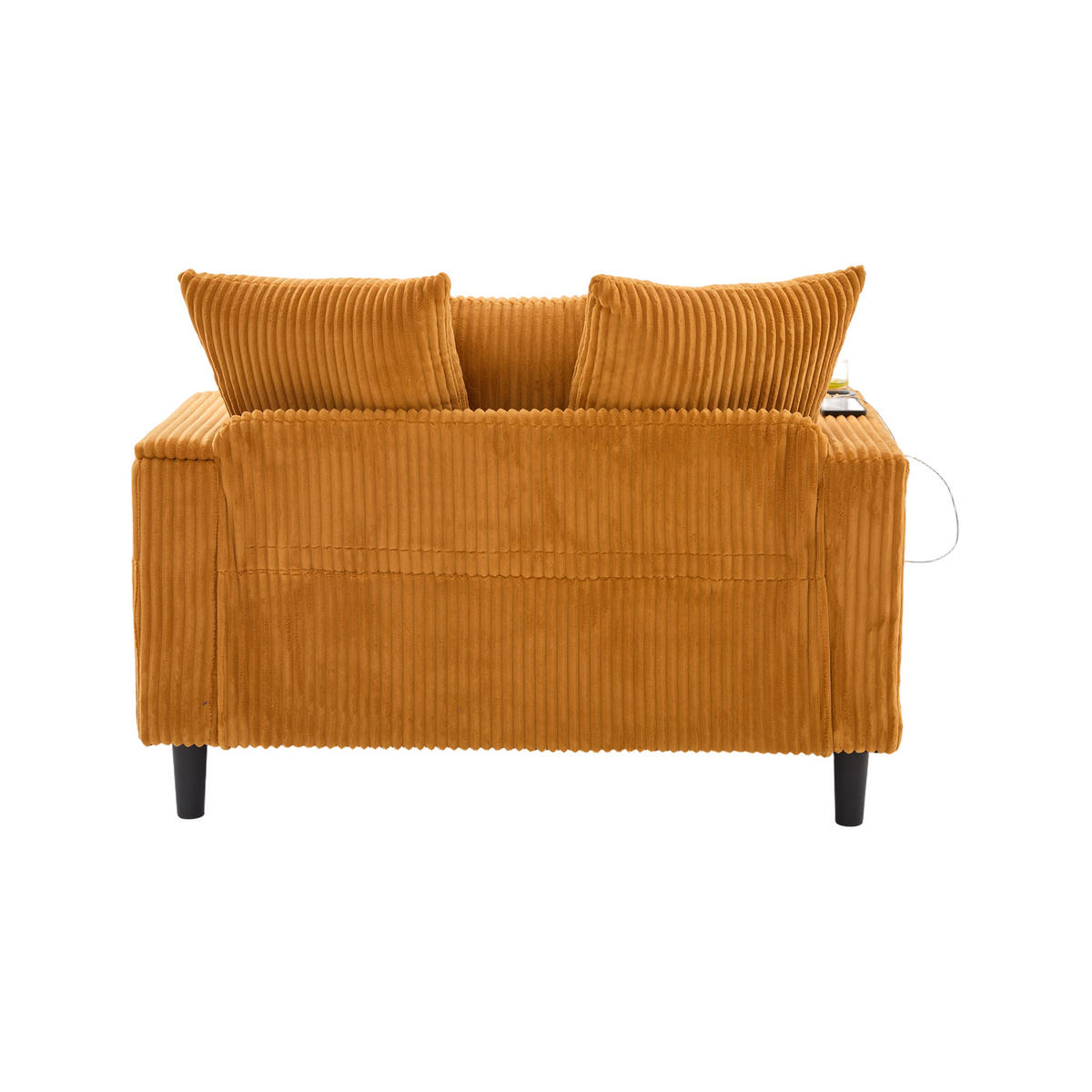 RELAXLIEGE XXL Polsterliege,Relaxsessel,Cord,Gelb - Gelb, Textil (129/70/170cm) - LVHOM