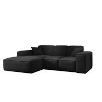ECKSOFA L-Form Wohnzimmer SIENA Stoff Poso Schwarz Links - Schwarz, Holz/Textil (165/266cm) - Kaiser Möbel