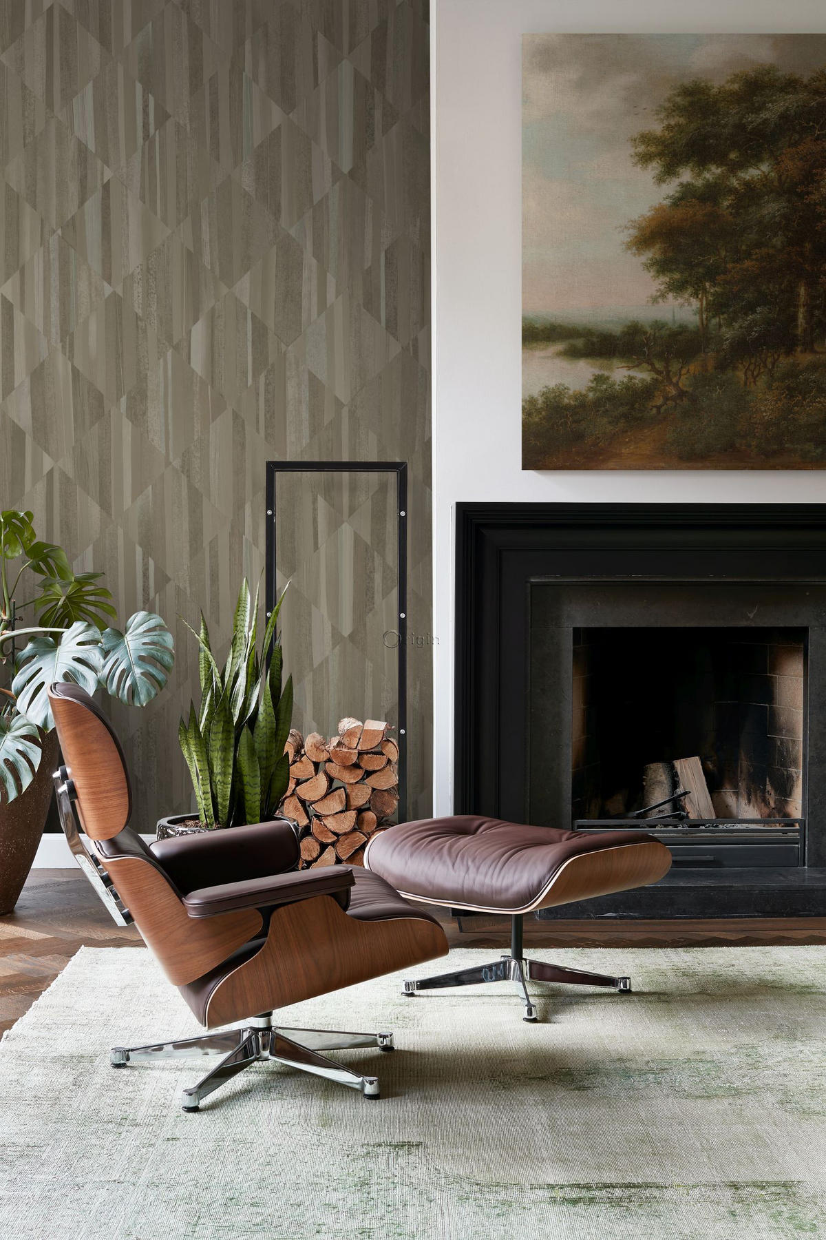 FOTOTAPETE 3D Holzoptik 150 x 279 cm - Braun, Papier (150/279cm) - Origin Wallcoverings