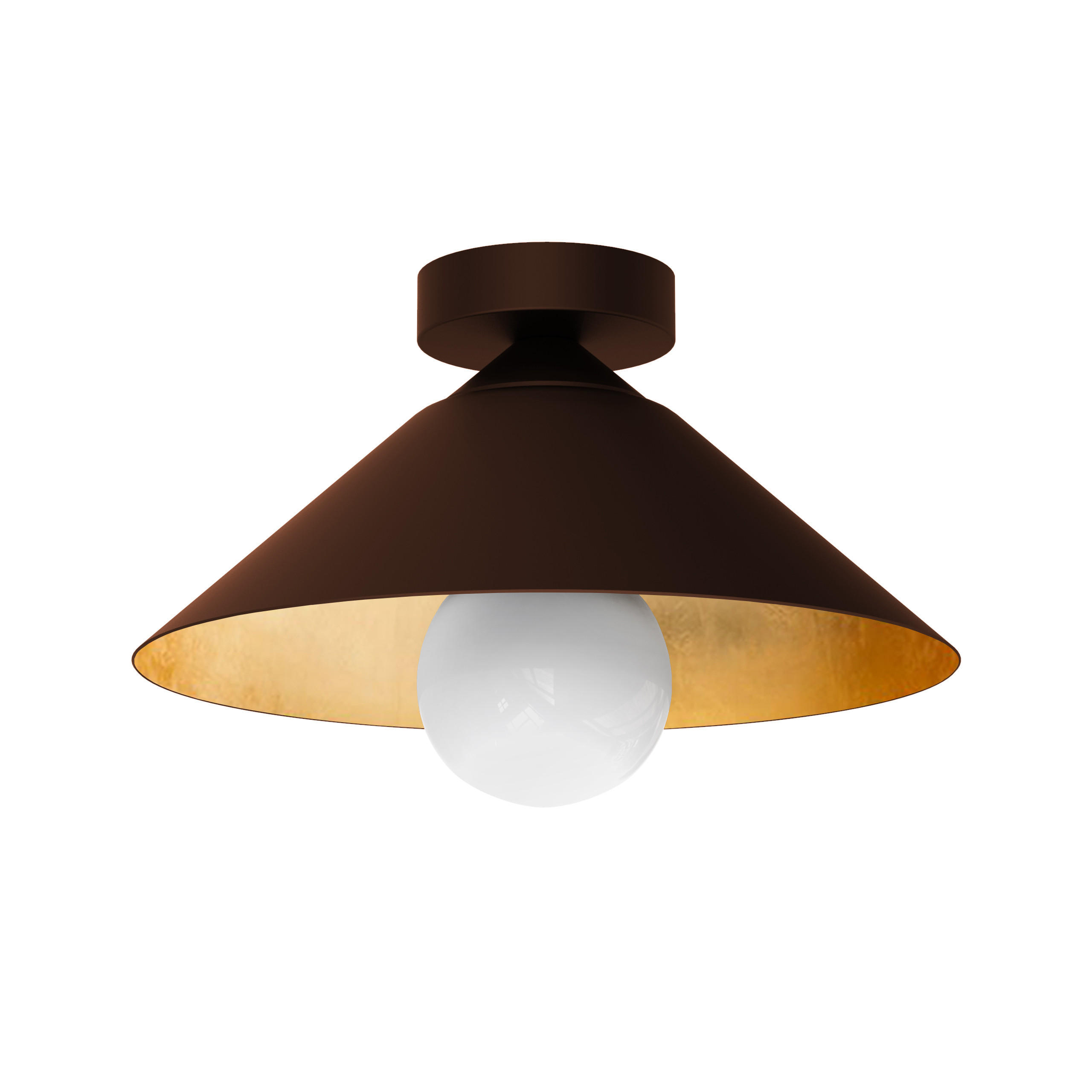 DECKENLEUCHTE - Goldfarben, Metall (25/25/15cm) - Lumicom