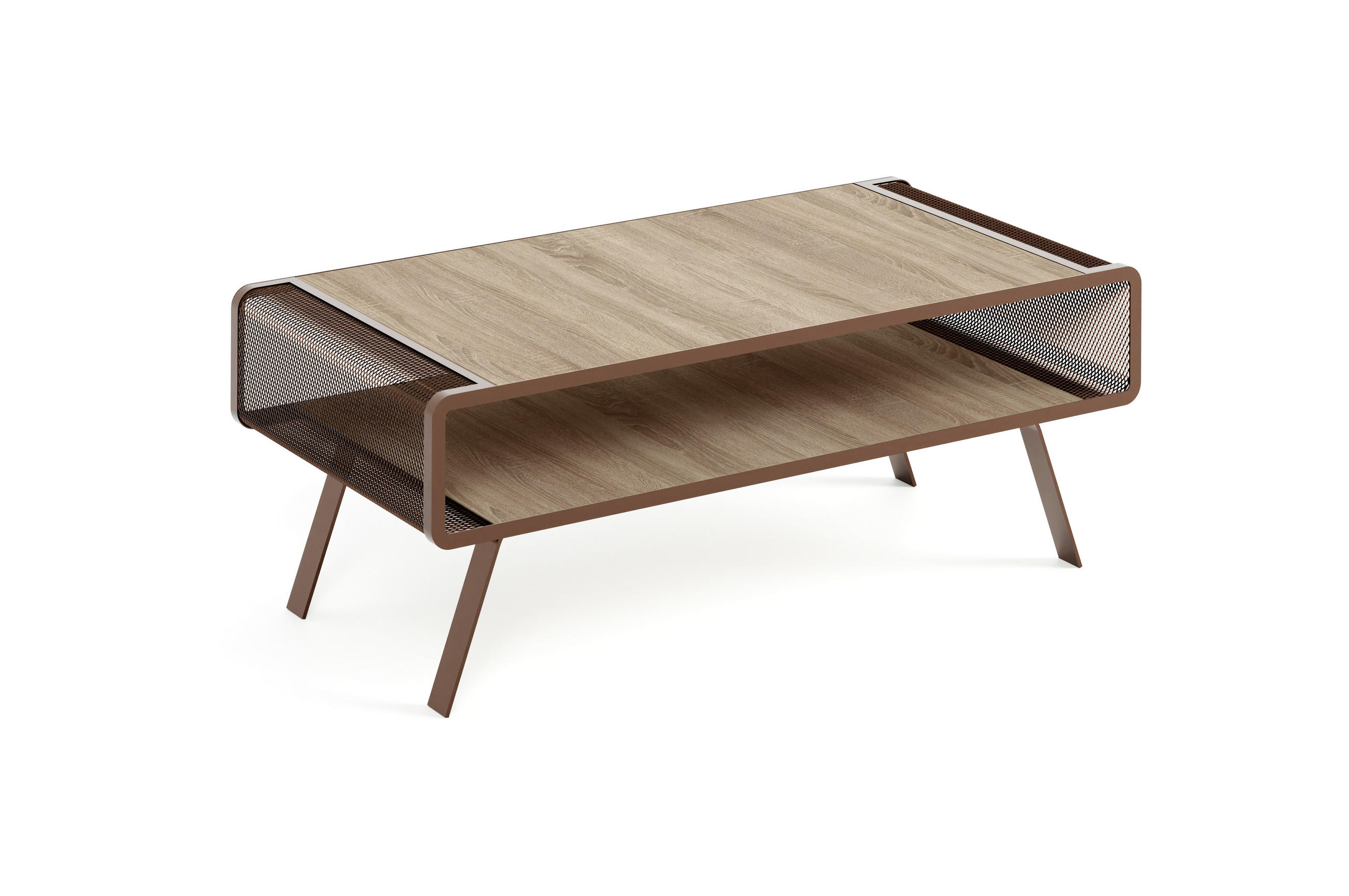COUCHTISCH TORPE - Braun/Sonoma Eiche, Holzwerkstoff (60/121/45cm) - Meblini