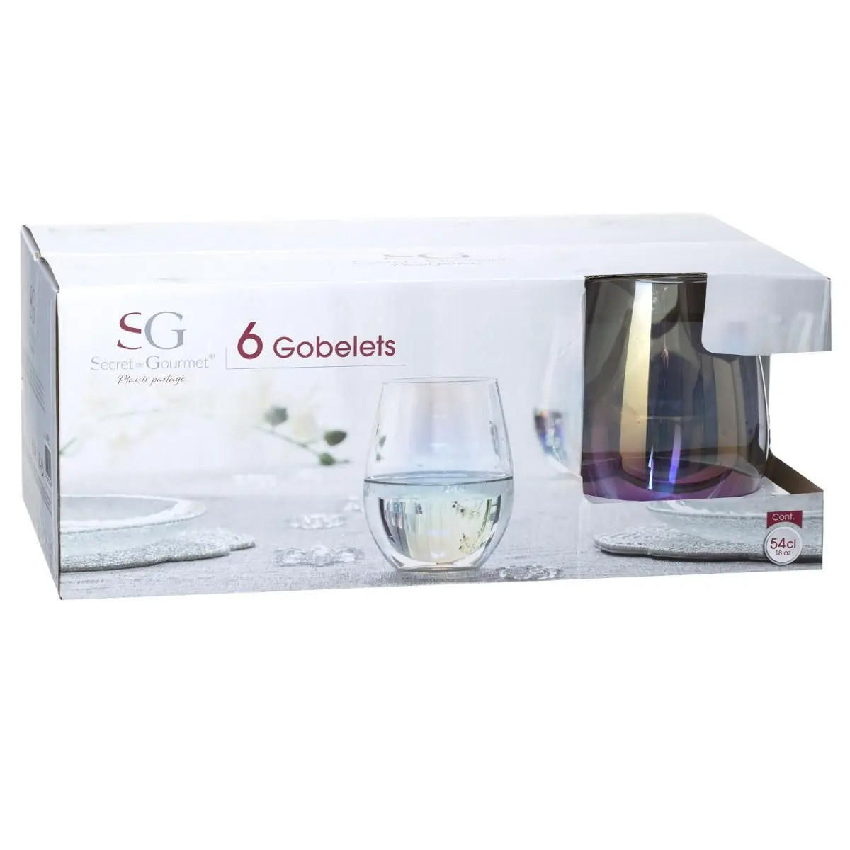 GLÄSER-SET Fantasy Transparent 540 ml 9/9/12 cm - Transparent, Glas (0.54L) - Secret de Gourmet