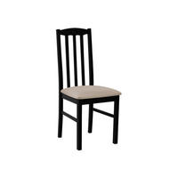 STUHL Bos XII, Holzfarbe: Schwarz - Beige/Schwarz, Holz (43/90/48cm) - MIRJAN24