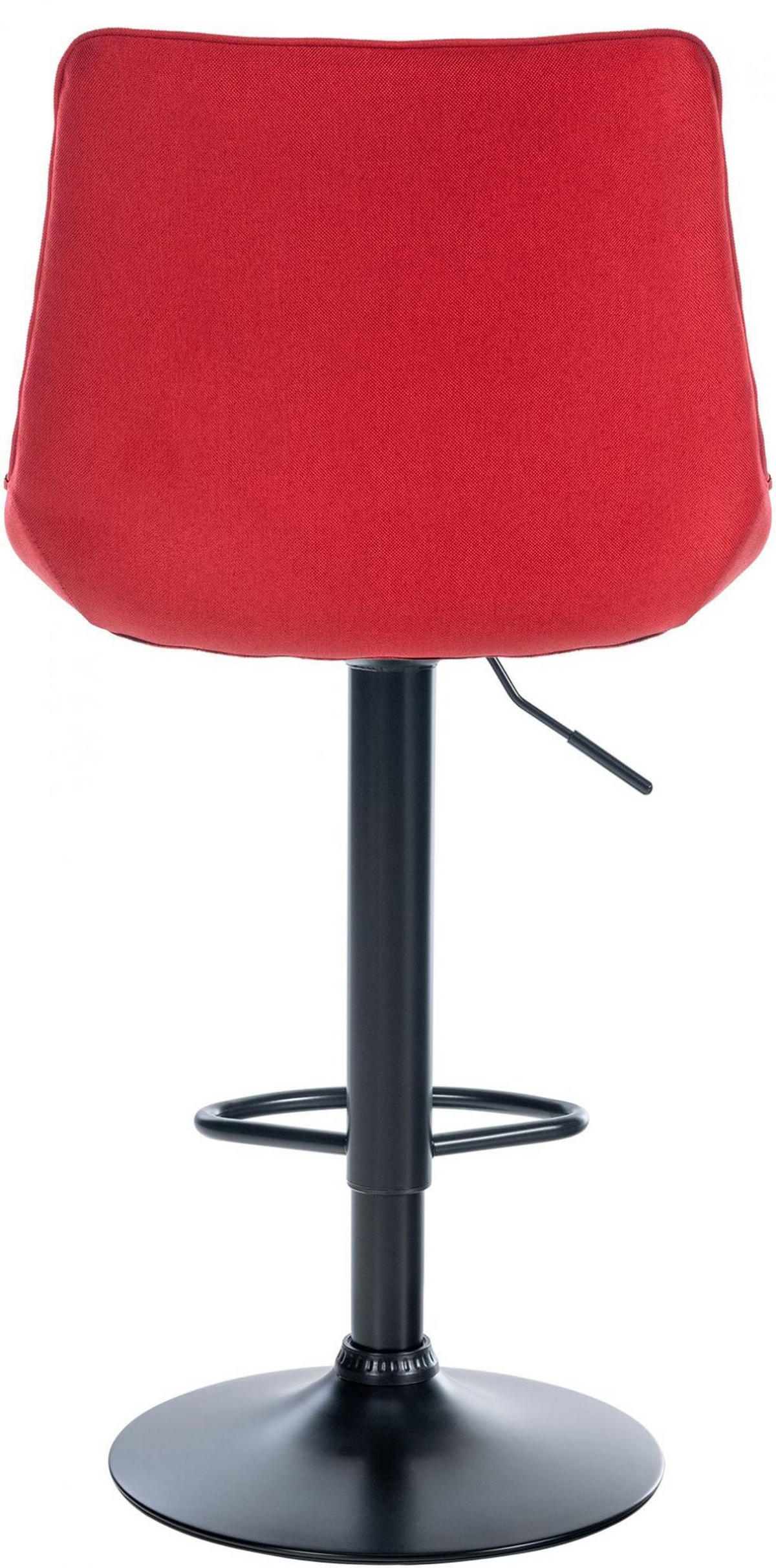BARHOCKER Stoff rot - Rot/Schwarz, Textil/Metall (49.5/91/50cm) - CLP