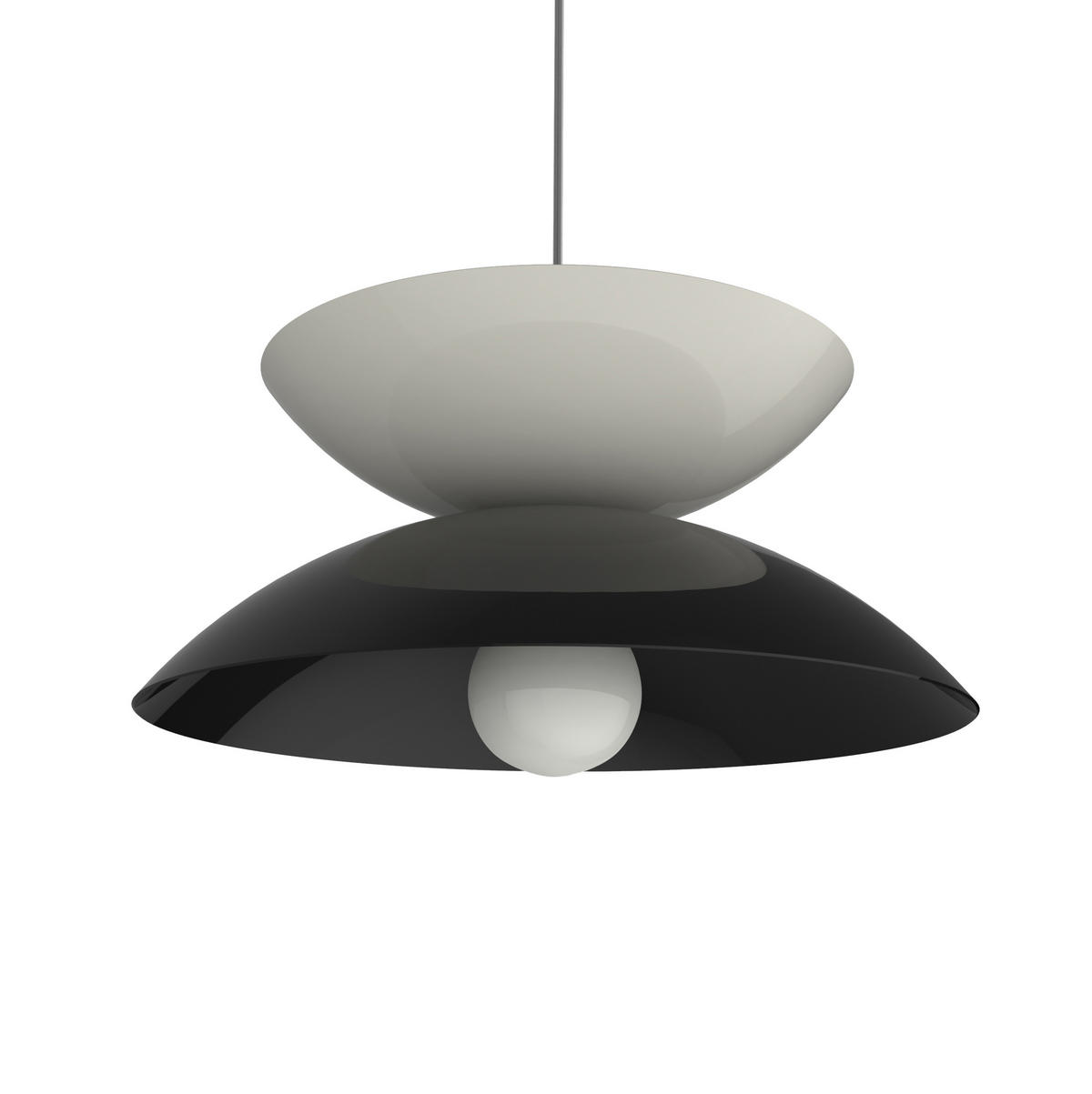 HÄNGELEUCHTE - Schwarz, Metall (40/40/20cm) - Lumicom