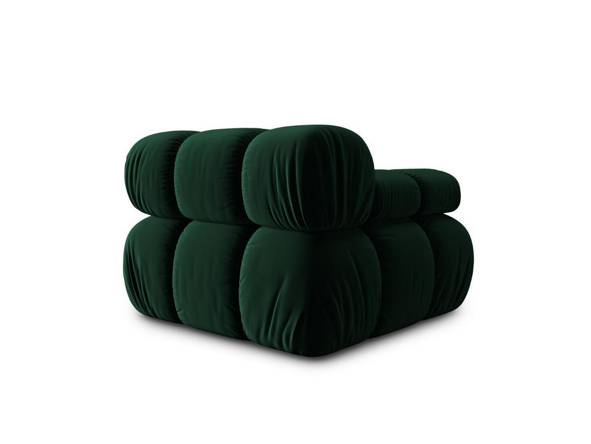 MODUL links Bellis aus Samt flaschengrün - Dunkelgrün, Textil (94/70/94cm) - Micadoni