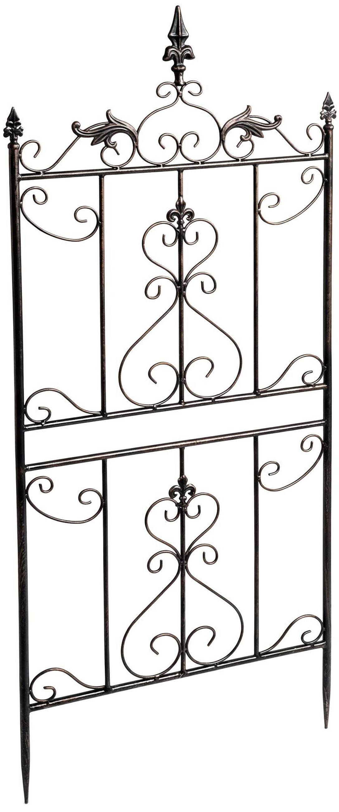 RANKGITTER Ines 2er Set 51x3x124cm Metall Bronze Rankhilfe - Bronzefarben, Metall (51/124/3cm) - DELUKE