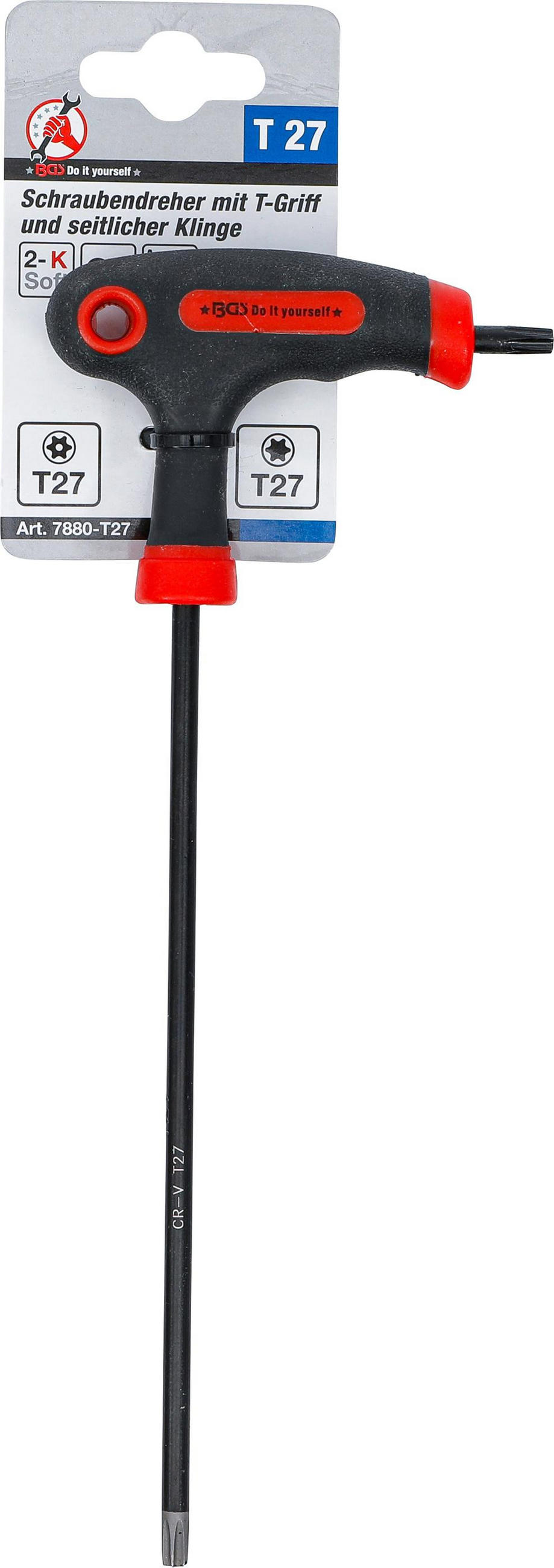 SCHRAUBENDREHER MIT T-GRIFF UND SEITLICHER KLINGE | T-PROFIL (FÜR - Multicolor, Kunststoff/Metall (1/1cm) - BGS technic