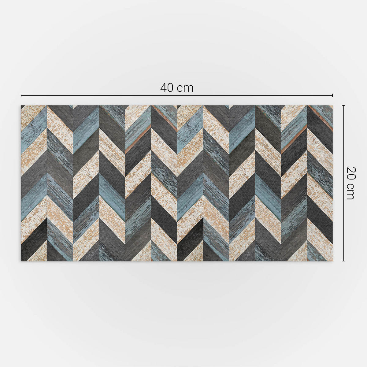 WANDPANEEL 10x 40x20 cm selbstklebend Bravino - Greige, Kunststoff (20/1.6/40cm) - Wallfluent