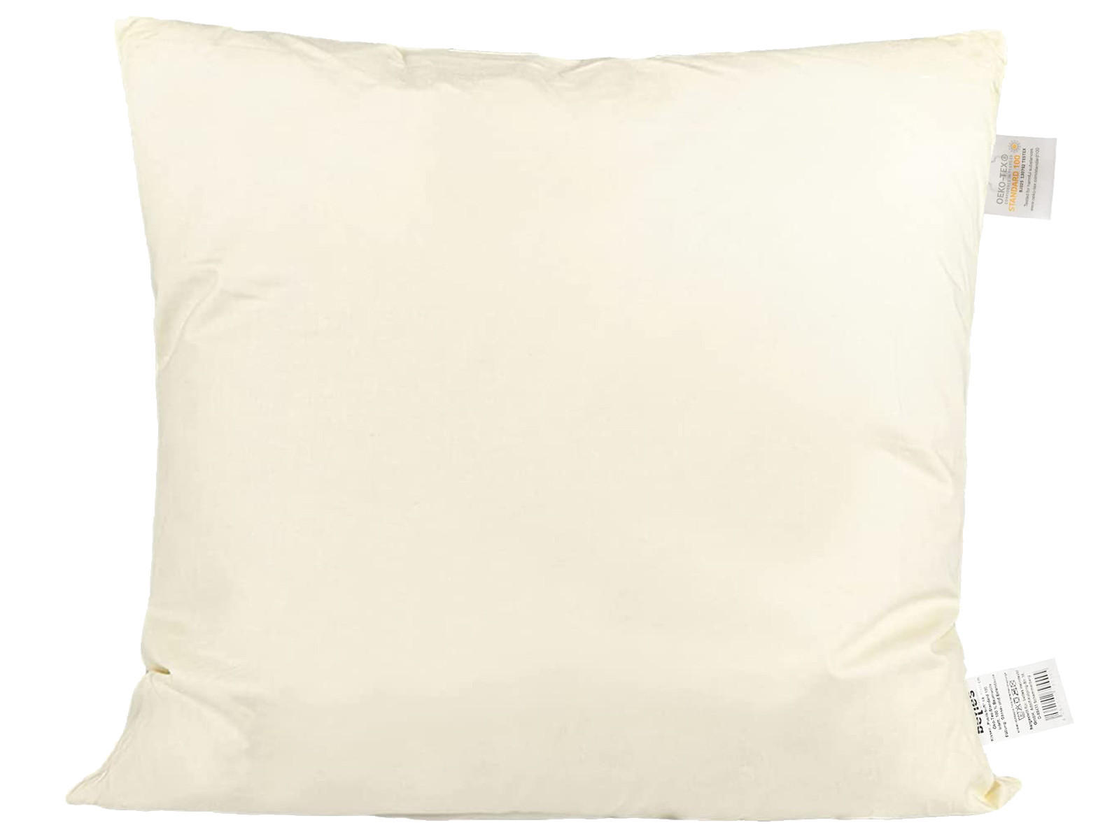 DAUNENKISSEN PublikSoft 60/60 cm - Beige/Creme, Naturmaterialien/Textil (60/60cm) - beties Heimtextil