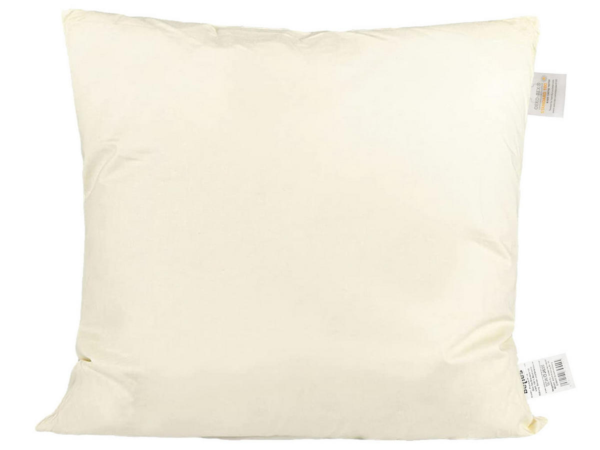 DAUNENKISSEN PublikSoft 60/60 cm - Beige/Creme, Naturmaterialien/Textil (60/60cm) - beties Heimtextil