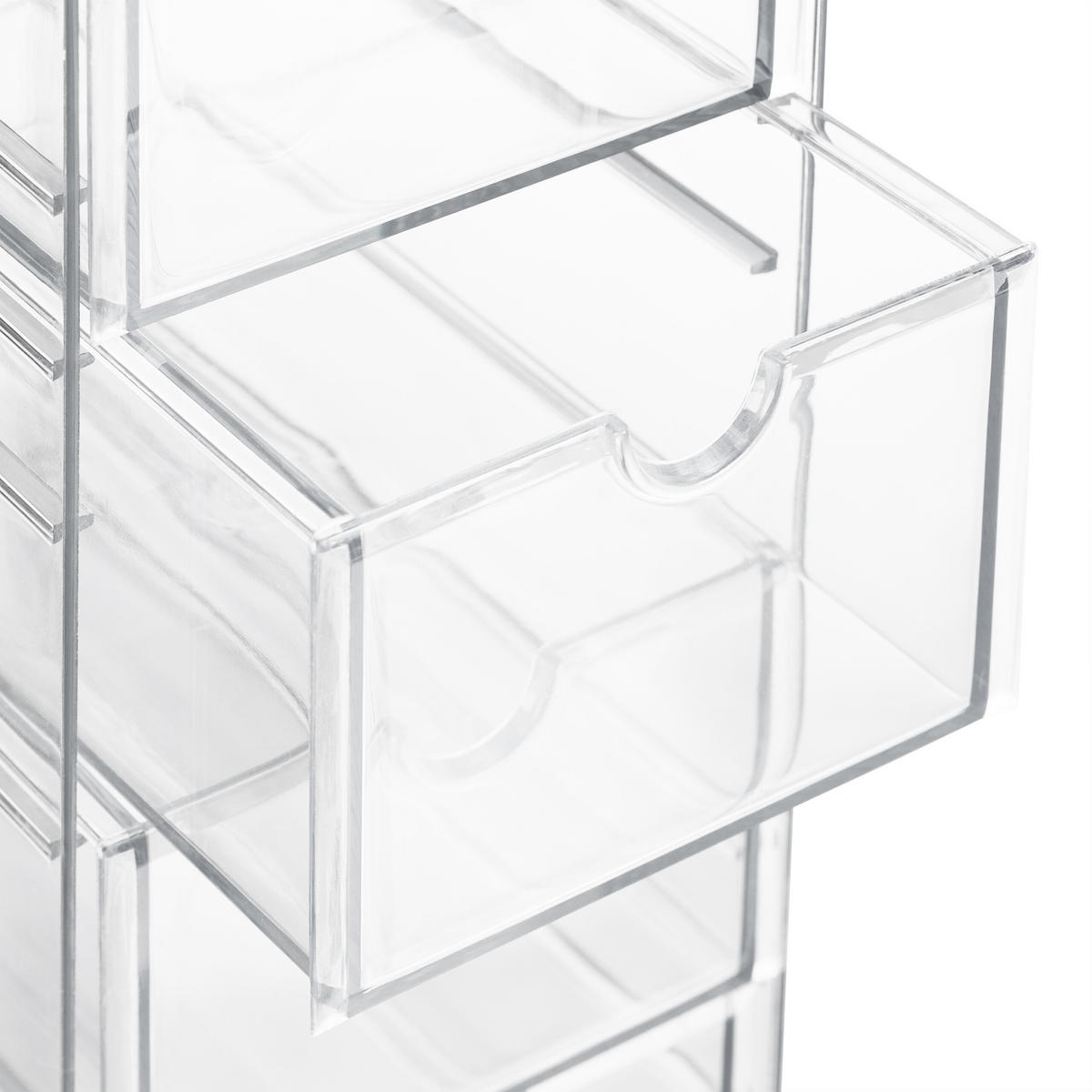 SCHUBLADENBOX - Transparent, Kunststoff (10.5/25/17.5cm) - Relaxdays