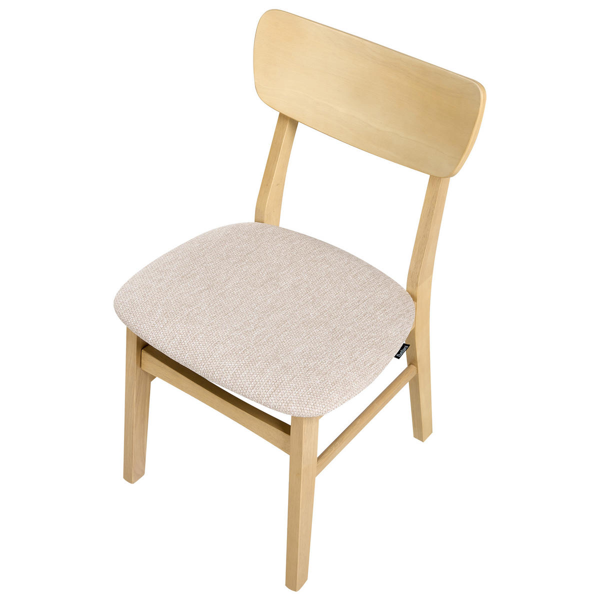 ESSZIMMERSTUHL 2er-Set Hellbeige Anoka - Beige/Braun, Holz (45/80/50cm) - Beliani