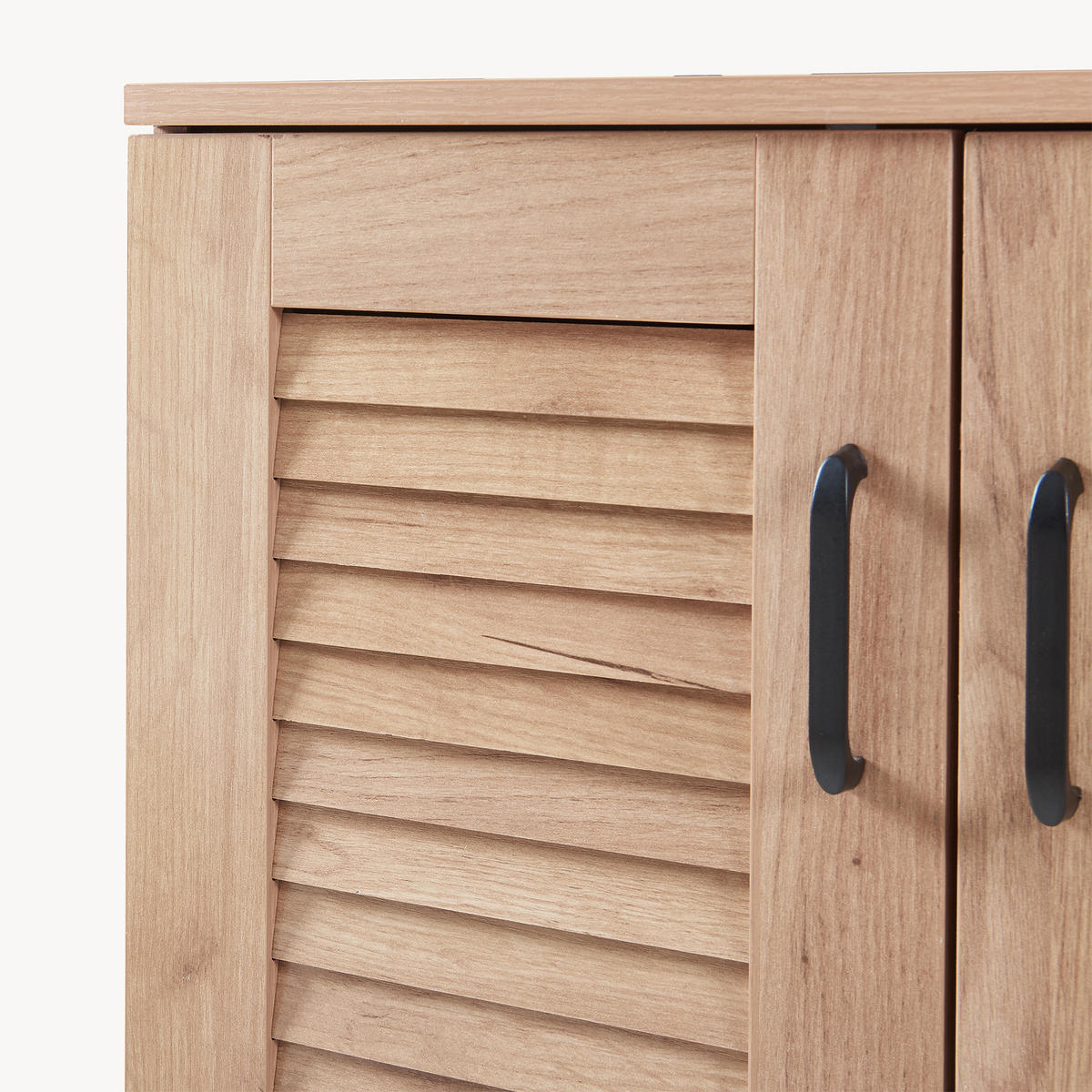 SCHUHSCHRANK Løten mit Sitzbank - Eichefarben, Holzwerkstoff/Kunststoff (120/97/36cm) - [en.casa]