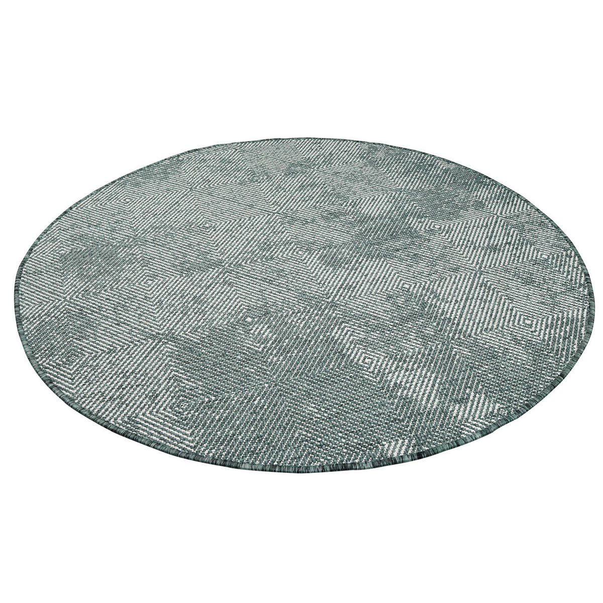 OUTDOOR-TEPPICH DuoRug 5845 Grün 120x120 cm - Grün, Textil (120/120cm) - carpet city