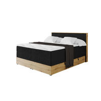 BOXSPRINGBETT LOLLI9 -KING 200x200 - H3/H4 Schwarz - Schwarz, Holzwerkstoff (200/200cm) - ALTDECOR