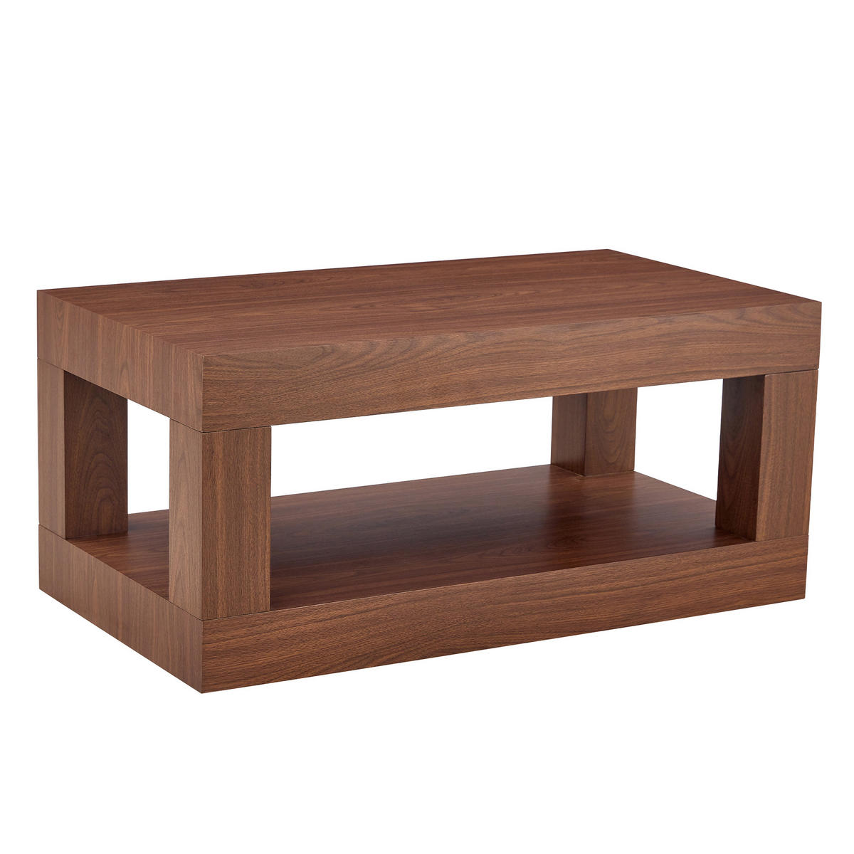 COUCHTISCH Walnuss 93/53/45,5 cm - Walnussfarben, Holzwerkstoff (53/93/45.5cm) - PANGIVO