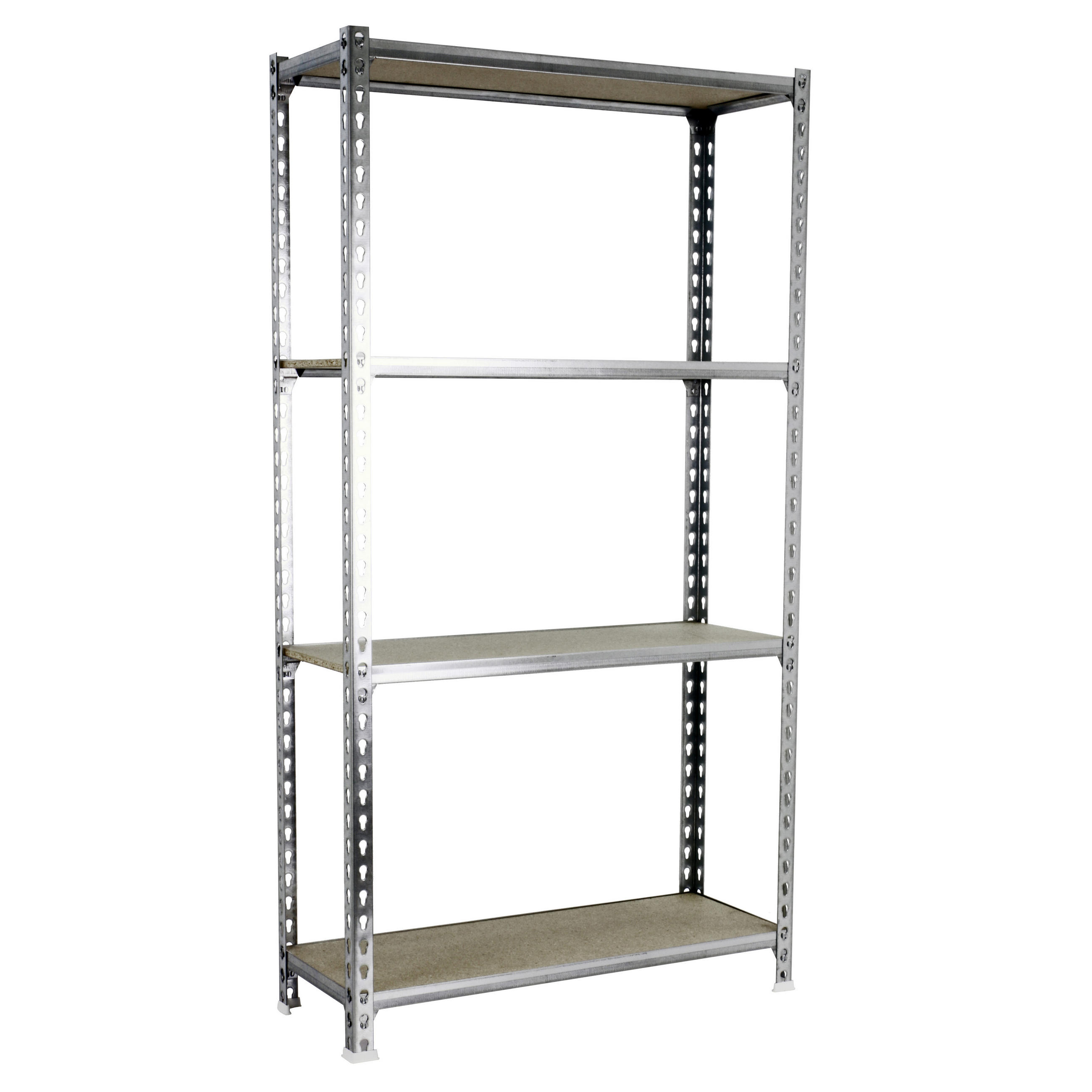 SCHWERLASTREGAL Mid Muli HxBxT 150 x 80 x 50 cm 4 Fachböden Fachlast 150 kg Verzinkt - Silberfarben, Metall (80/150/50cm) - PROREGAL