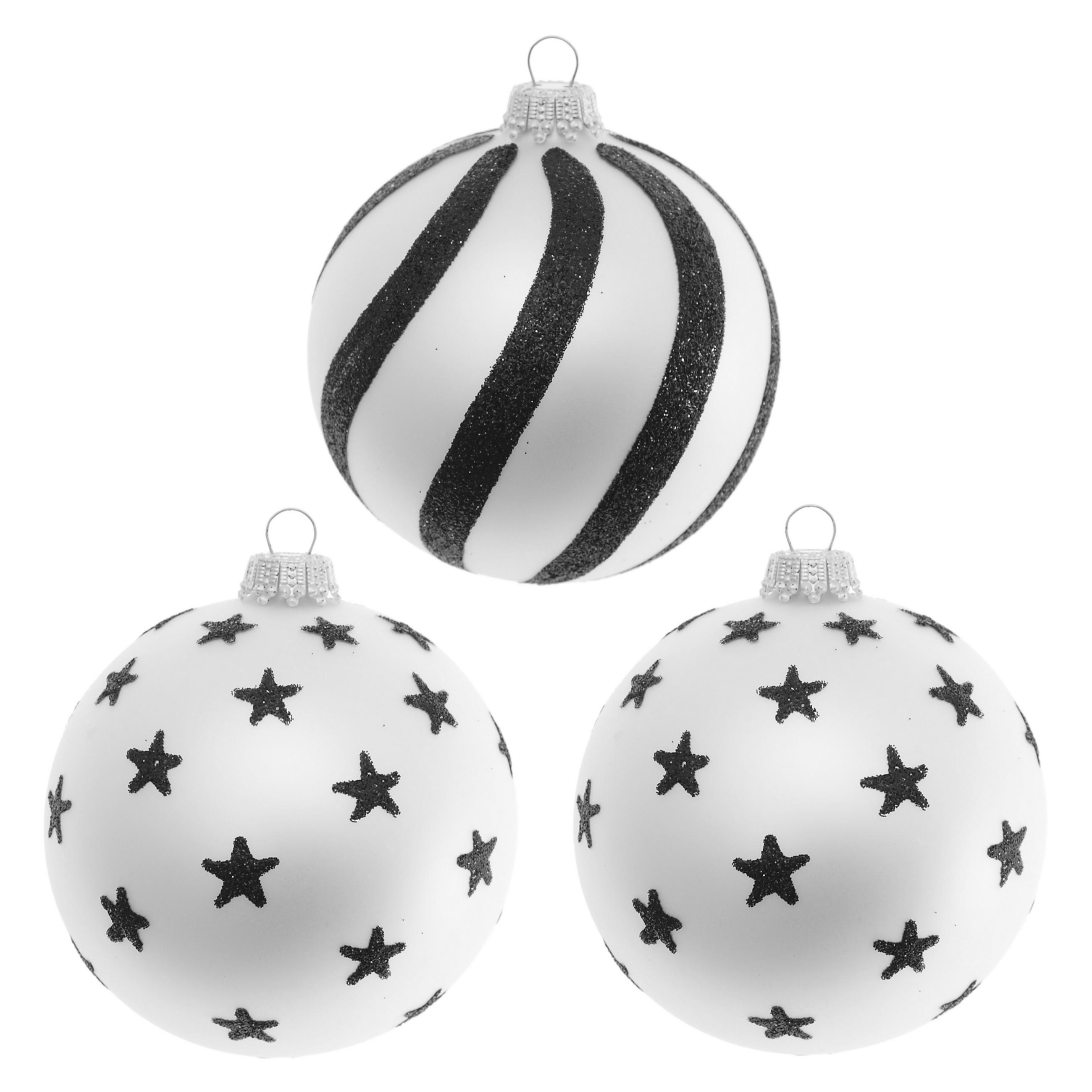 CHRISTBAUMKUGELN Heller Winterzauber Silberfarbig 8cm (Glas / 3 Stk.) - Silberfarben, Glas (7/8/7cm) - Krebs Glas Lauscha