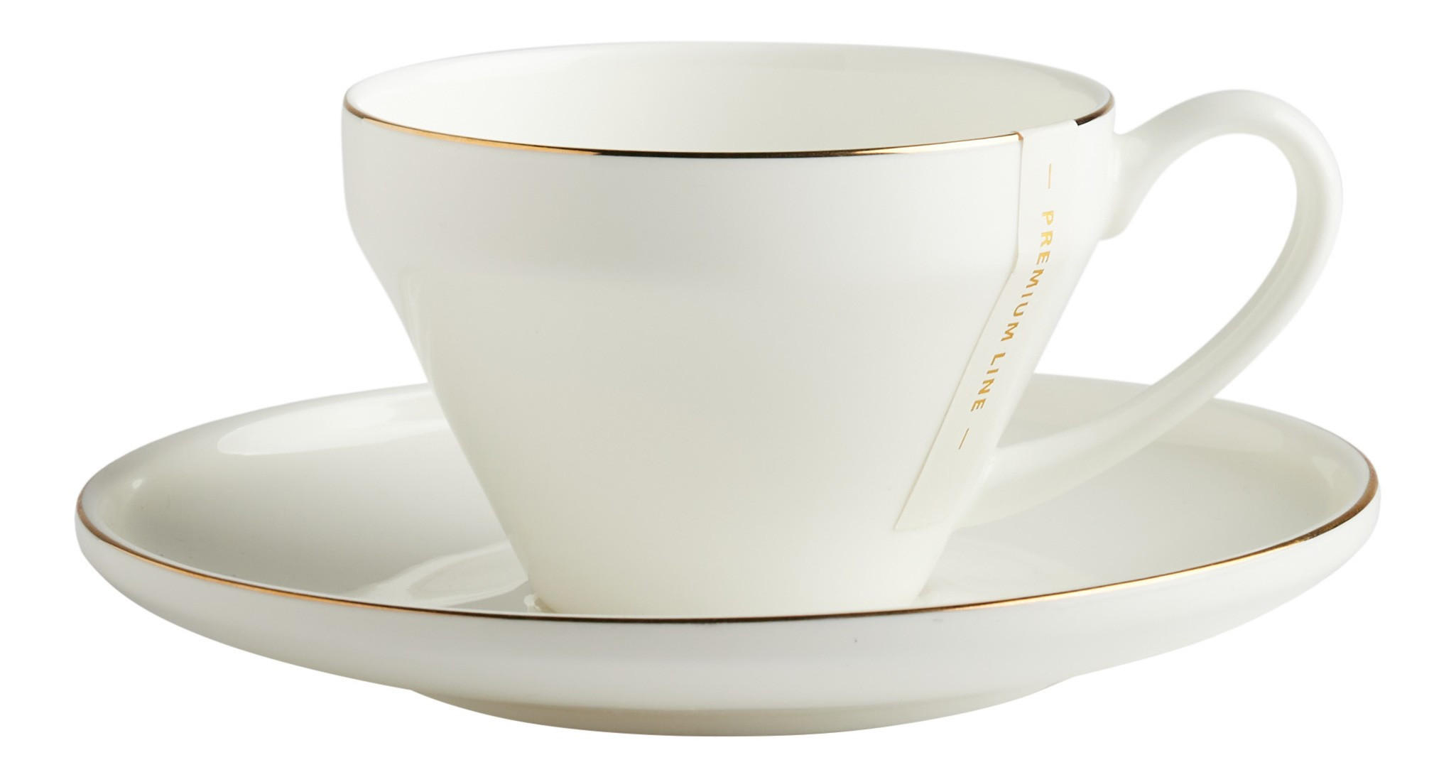 TASSE MIT UNTERTASSE Simply - Weiß, Keramik (0.17L) - home&you