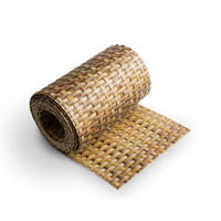 SICHTSCHUTZSTREIFEN Rattan Einzelstreifen für Doppelstabmatten Stroh 2,55m - Akaziefarben, Kunststoff (255/19cm) - ZAUN|ZU