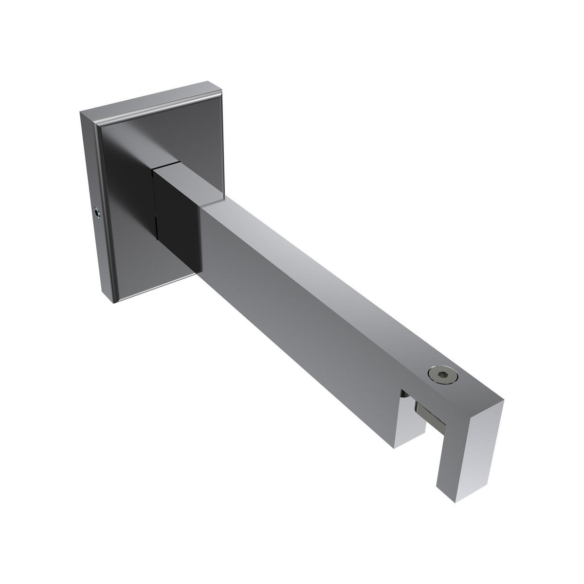 TRÄGER FÜR INNENLAUFSTANGEN 14x35 mm, Smartline 1-läufig lang, Chrom - Chromfarben, Metall (14.5/6.5/4.5cm) - INTERDECO