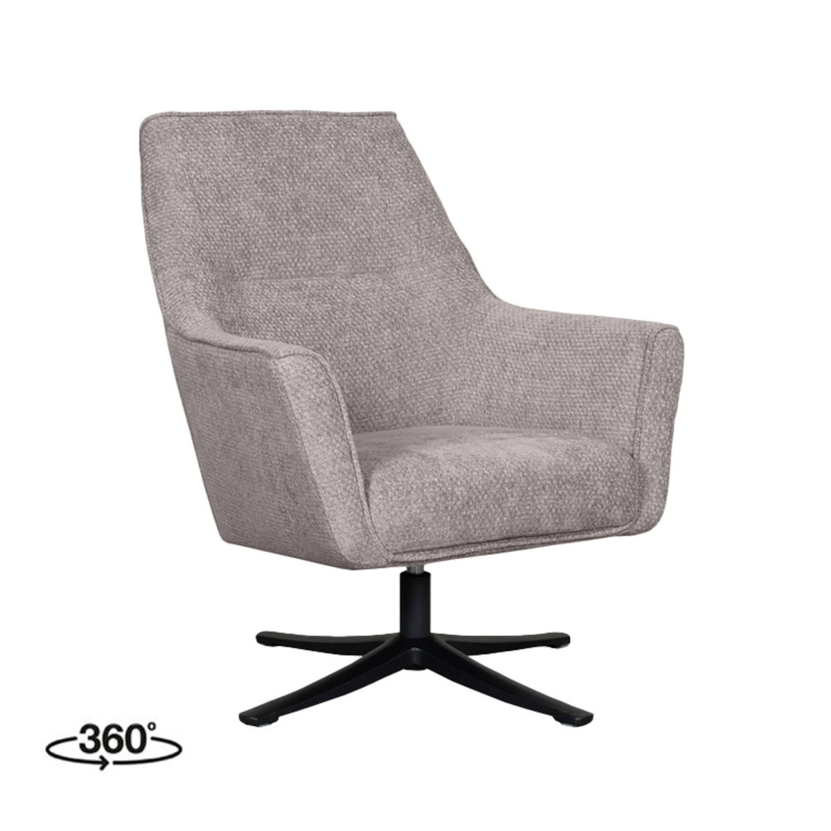 SESSEL Tod Beige 75/76/90 cm - Hellgrau, Textil (76/90/75cm) - LABEL51