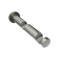 TRÄGER FÜR GARDINENSTANGEN 20 mm Ø, Platon 2-läufig, Edelstahl-Optik - Edelstahlfarben, Metall (16/4/4cm) - INTERDECO