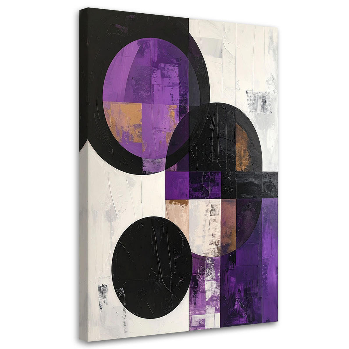 LEINWANDBILD 3D und geometrisch 80x120cm - Lila, Textil (80/120cm) - Feeby