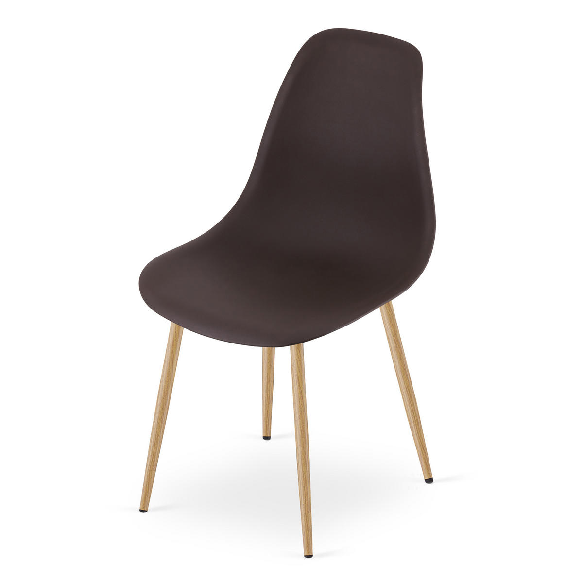 ESSZIMMERSTUHL KALEO Kaffeesitz, natürliche Beine - Naturfarben/Braun, Kunststoff (46/84/51cm) - Valora