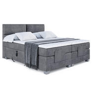 BOXSPRINGBETT elektrisch verstellbar mit 2 Matratzen H4/Taschenfederung MAYA EL 200 x 200 Dunkelgrau - Dunkelgrau, Holzwerkstoff (207/200cm) - ALTDECOR